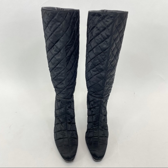 Miu Miu Tall Boots Size 38 1/2 Black - Picture 2 of 16
